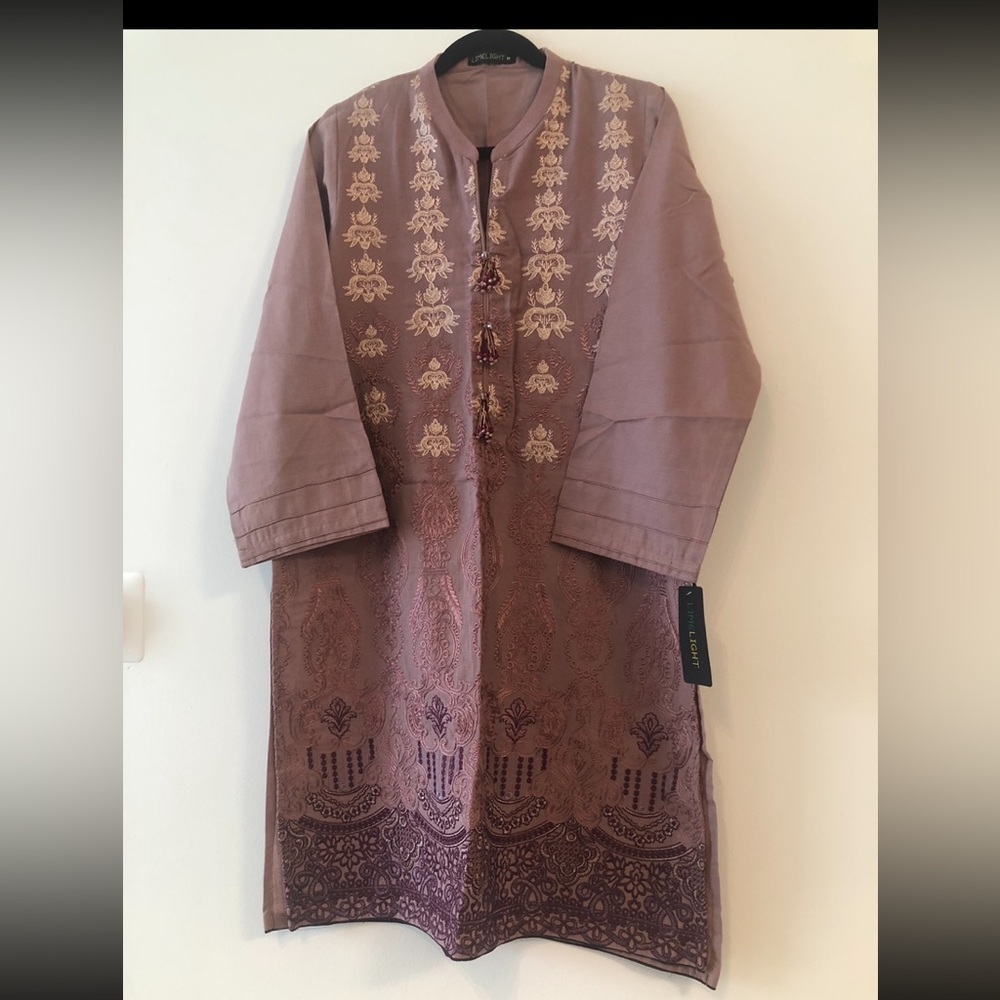 Purple Embroidered Tunic